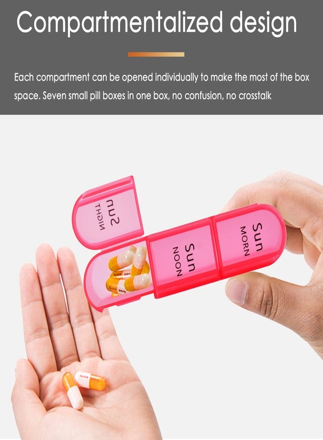 greencycle Weekly Pill Organizer 3 Times a Day,7 Day Pill Box Small Compartments, Portable Daily Medicine Planner Dispenser Case, Home & Travel Pill Container for Vitamins, Fish Oil and Supplements - Image 4