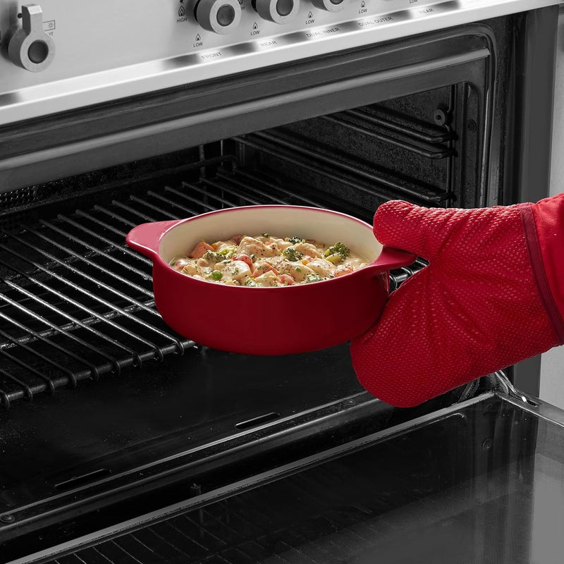 KitchenAid KitchenAid Vitrified Stoneware Round Casserole Baker 2Quart Red  - Image 5