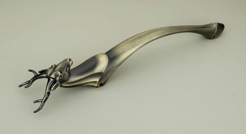 GLOXY ENTERPRISE Aluminium 12 Inch Deer Shape Door Handles for Main Door Handle Decorative Push & Pull Handle for Wooden & Glass Door for All The Doors of Houses, Offices (Antique Finish, Pack of 1) - Image 5