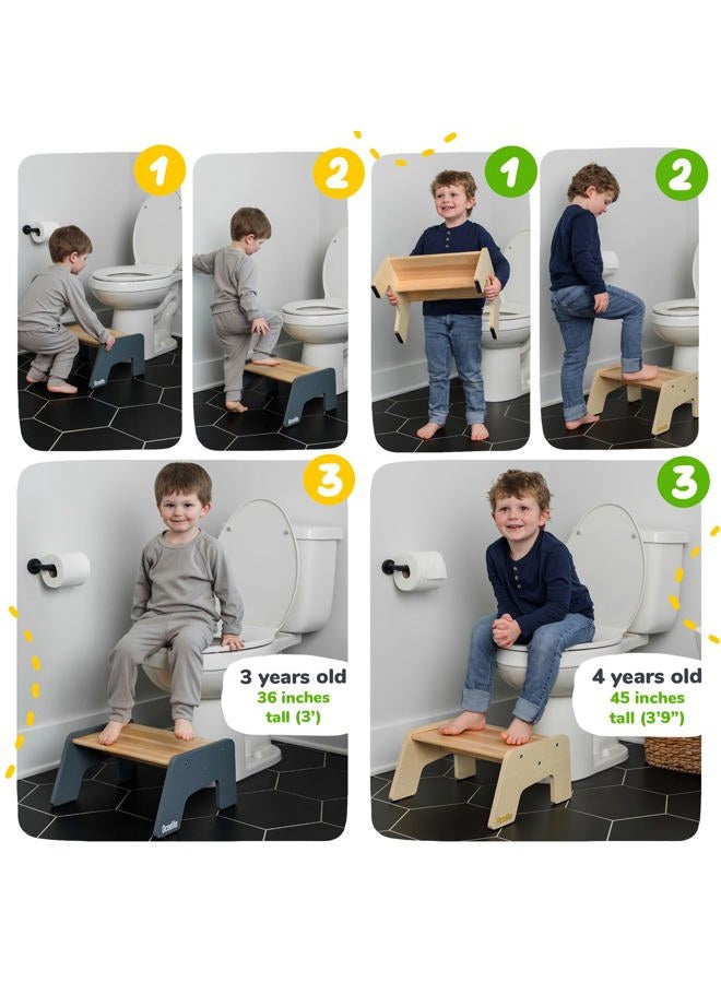 Ocodile One Step Stool for Kids, Ideal for Potty Training and Reaching The Sink and Kitchen Counter - Varnished - Image 4