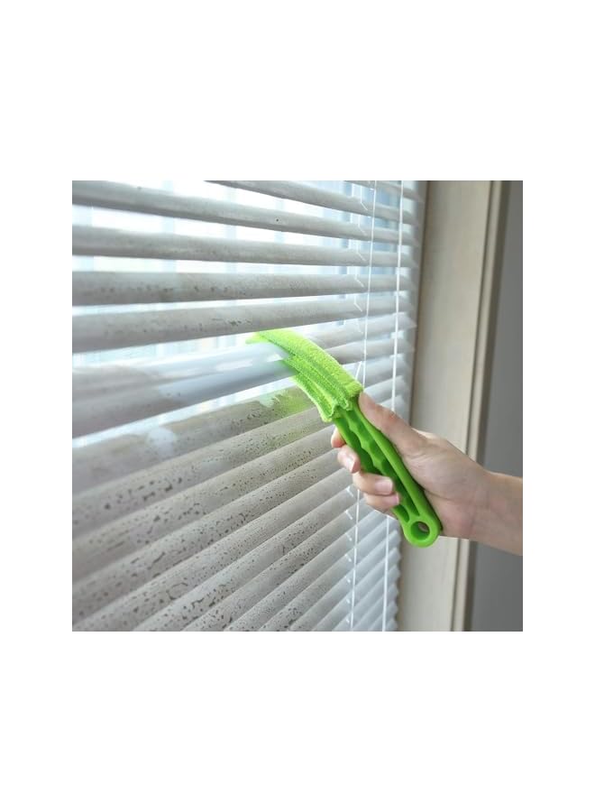 PROMASS Window Blind Duster Brush with Microfiber Sleeve - Blind Cleaning Tools for Window Shutters Blind Air Conditioner Dust - Green - Image 5