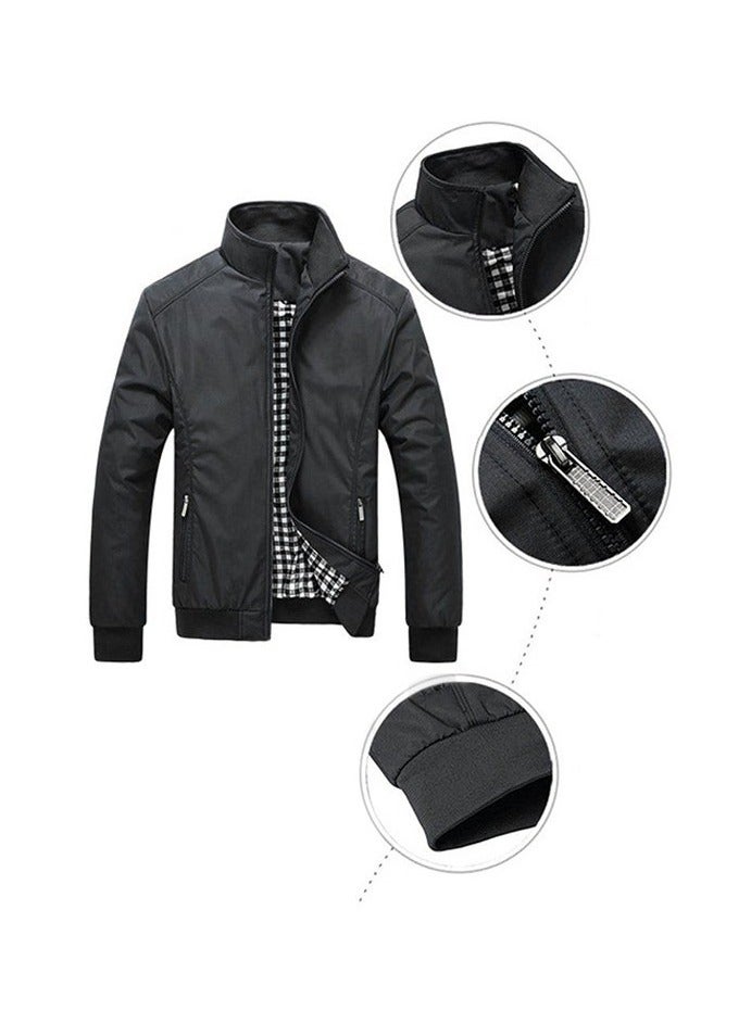 Men's Casualshell spring Autumn Business Style Slim  Jacket Zip Up Outdoor Recreation Coat  - Image 3