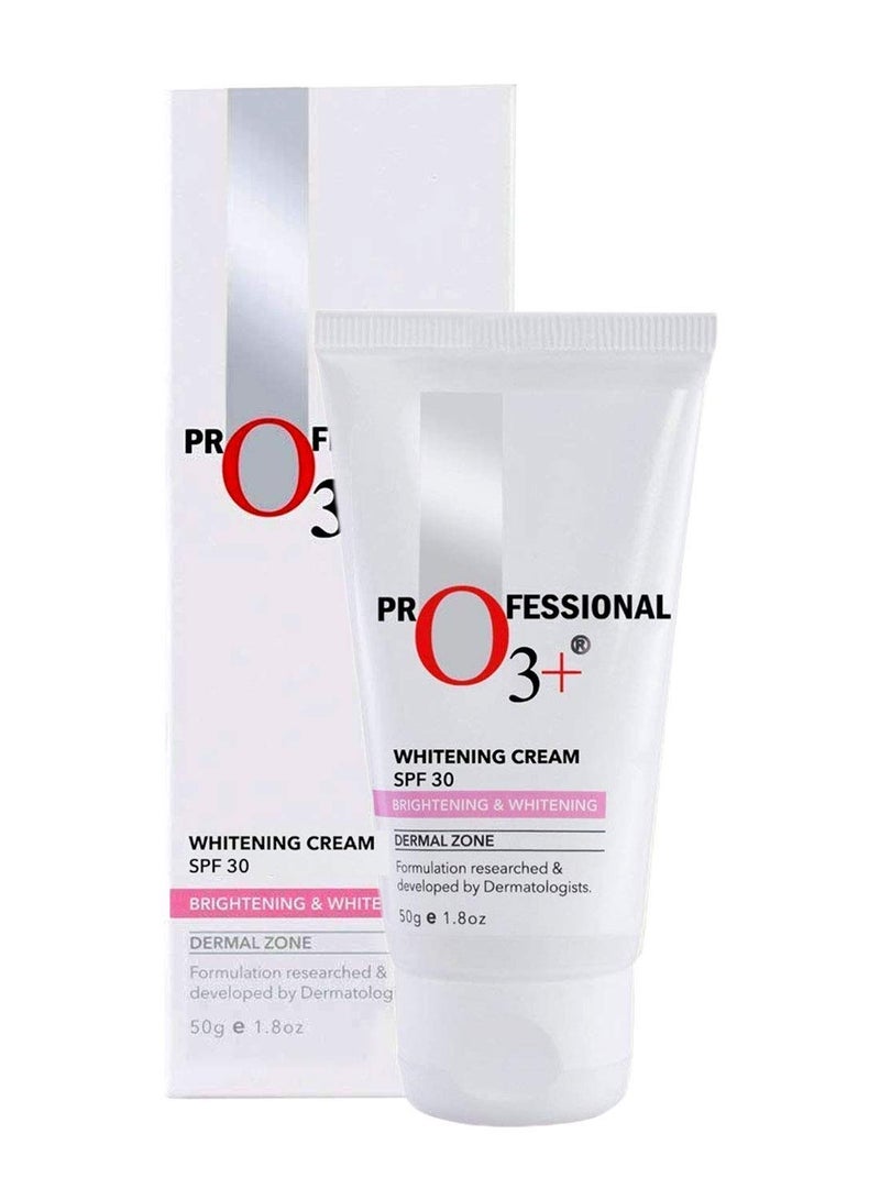 O3+ Whitening Face Cream SPF 30 Sunscreen for Skin Brightening UVA UVB and Sun Tan Protection 50g - Image 2