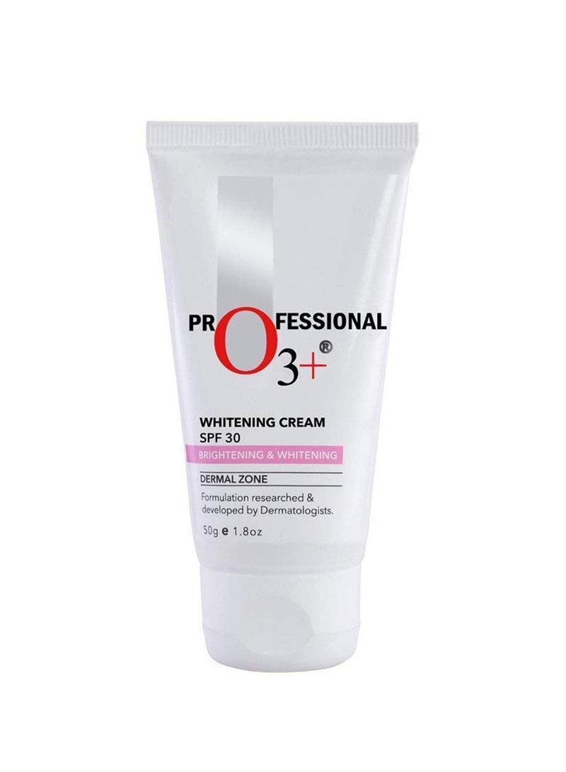O3+ Whitening Face Cream SPF 30 Sunscreen for Skin Brightening UVA UVB and Sun Tan Protection 50g - Image 1