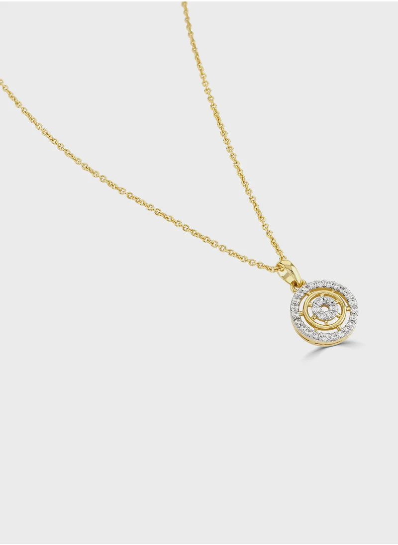 باكلي لندن Two-Tone Pave Halo Short Necklace