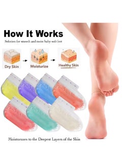 brunson 2 Pieces Nourishing Paraffin Wax Soocks - Disposable Feet Paraffin Gloves Spa Treatment - Deep Hydration And Softness - Moisturizing Pedicure Socks Wax  - Image 5