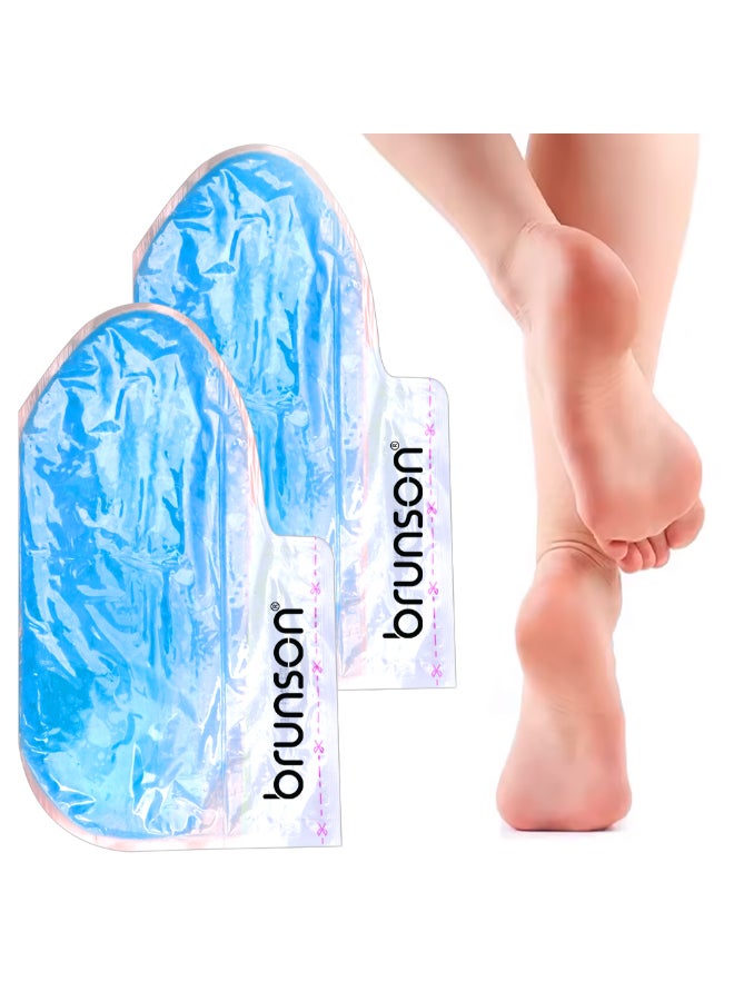 brunson زوجان من جوارب بارافين المغذية - قفازات بارافين قابلة للاستخدام لمعاملة القدمين في السبا - ترطيب عميق ونعومة - جوارب باديكير مرطبة بالشمع - Image 3