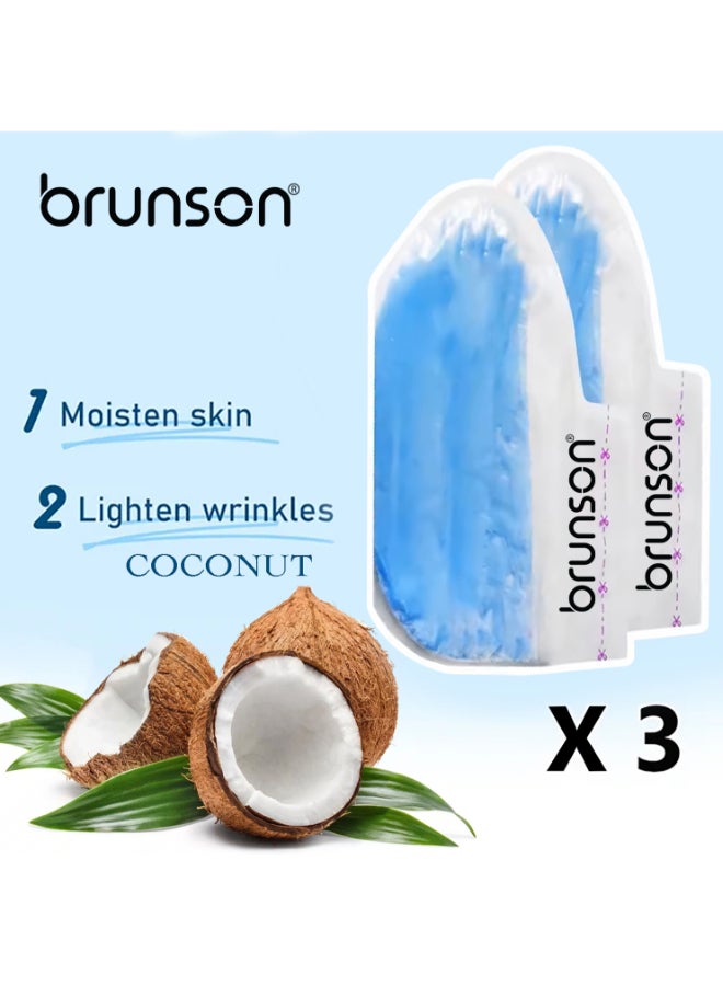 brunson زوجان من جوارب بارافين المغذية - قفازات بارافين قابلة للاستخدام لمعاملة القدمين في السبا - ترطيب عميق ونعومة - جوارب باديكير مرطبة بالشمع - Image 2