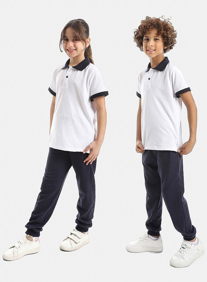 Red Circle Half Sleeve Polo Set & Pants Kids Unisex - Image 3