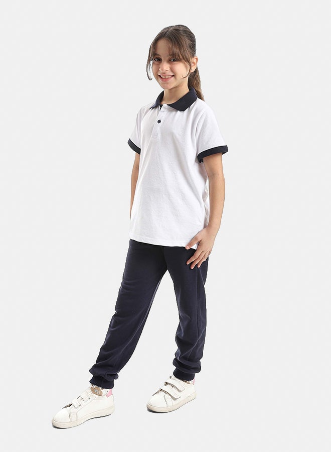 Red Circle Half Sleeve Polo Set & Pants Kids Unisex - Image 4