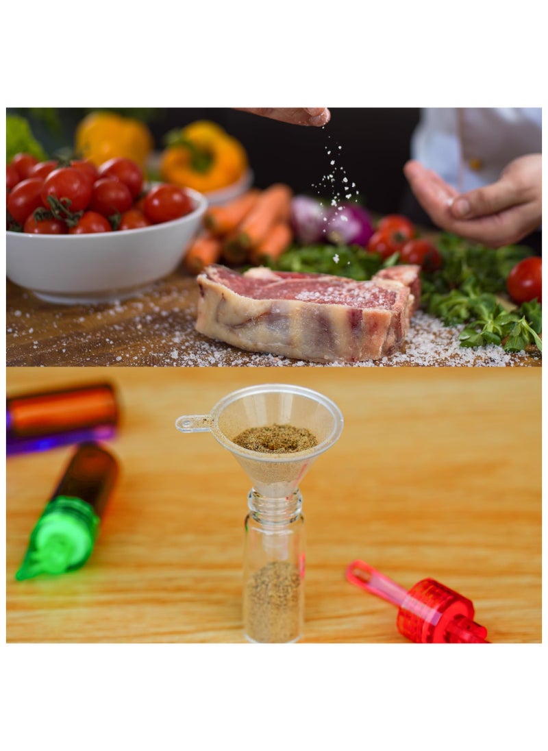 SYOSI Portable Spice Dispenser, 6Pcs Mini Glass Salt And Pepper Shakers Set, With Spoon Portable Travel Spice Salt Shaker Containers Dispenser With Lid for Camping Outdoor Traveling Kitchen  - Image 5