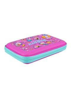 SMILY KIDDOS Smily Single Compartment Pencil Case Pink Stylish Cute Large Capacity Hardtop EVA Pencil Case Organizer School Kids Girls Women Pen Holder Pouch Multi Purpose Pink  - Image 4