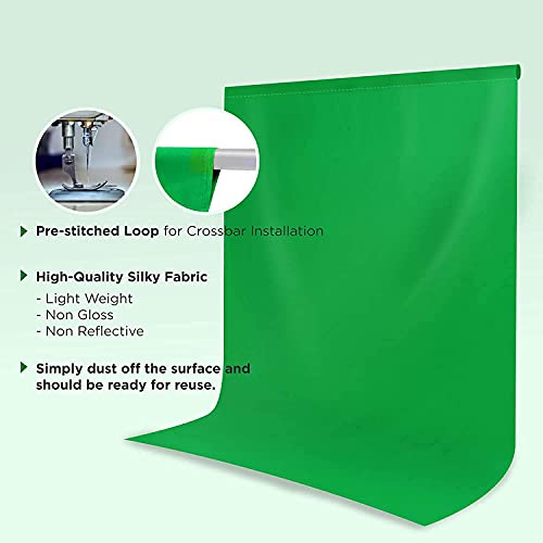 Boltove® 8FTX14FT Green Backdrop Background Rod Pocket for Photography Backdrop,Photoshoot Background,Video production, Home Decoration,Weddings, Parties, Newborns, Product photography, Screen Video Recording, Curtain - Image 4