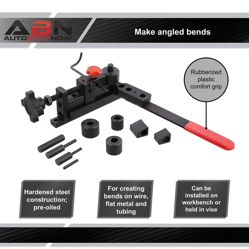 ABN Mini Rod Bender Metal Bending Tool, Universal Bending Machine for Clamp, Hook, Coil - Wire, Flat Round Stock, Tubing - Image 2