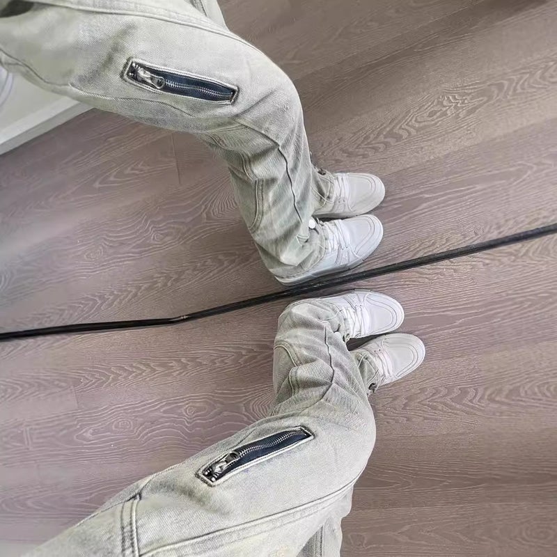 Unisex Classic Denim Jeans Loose Fit Daily Outdoor Wear - Image 4