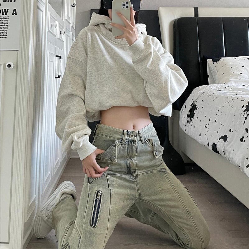 Unisex Classic Denim Jeans Loose Fit Daily Outdoor Wear - Image 5