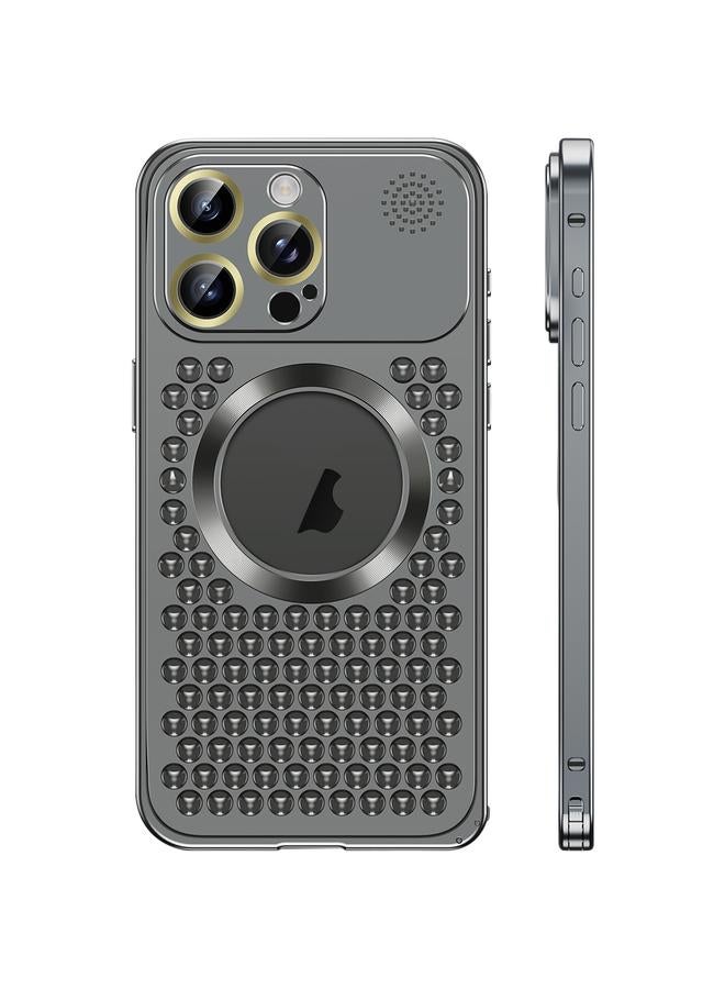 اس-توب جراب لهاتف iPhone 16 Pro Max مزود بمشبك زنبركي من MagSafe، جراب معدني مغناطيسي للعلاج بالروائح العطرية - Image 1