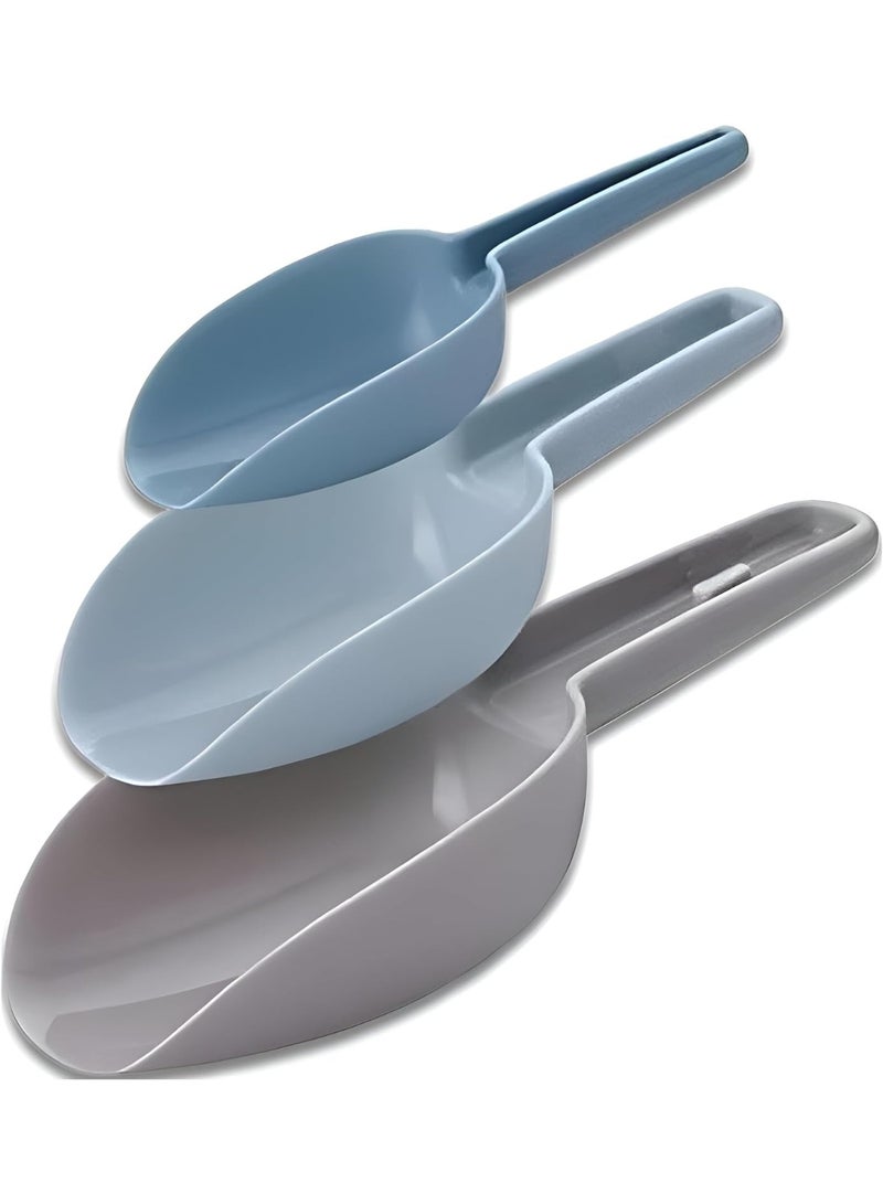 مجموعة مغارف ثلج متعددة الاستخدامات - مغارف بلاستيكية متينة للمطبخ، والبار، والحلوى، والدقيق، والأطعمة الجافة - 3 قطع - Image 1