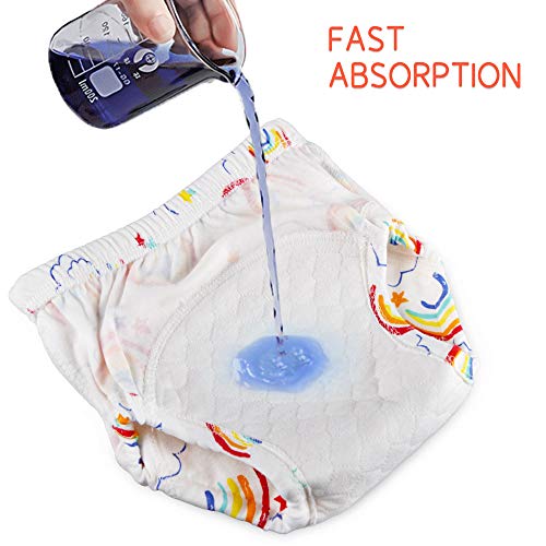 U0U Toddler Potty Training Pants 4 Pack,Cotton Training Underwear Size 2T,3T,4T,Waterproof Underwear for Kids Pink 2T - Image 5