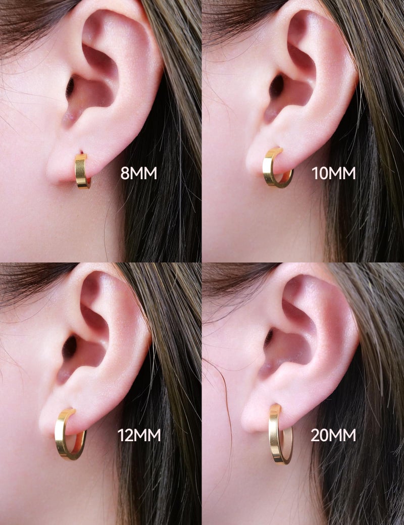 Limerencia G23 Pure Titanium Hypoallergenic Huggie Hoop Earrings for Women Sensitive Ears (8 Millimeters, Silver) - Image 4