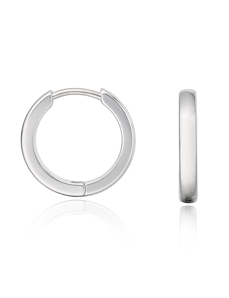 Limerencia G23 Pure Titanium Hypoallergenic Huggie Hoop Earrings for Women Sensitive Ears (8 Millimeters, Silver) - Image 1