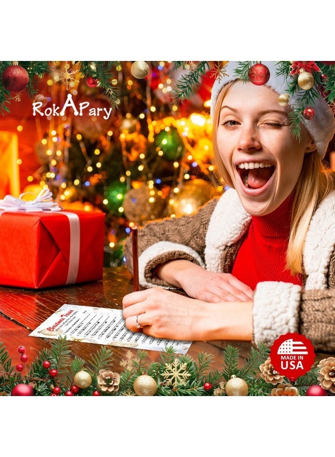 RokAPary Christmas Trivia Game, Game for Family and Friends, Office Group, Holiday Party Fun, Play Pack of 30 Cards 5â€x7â€. Made in USA - Image 4