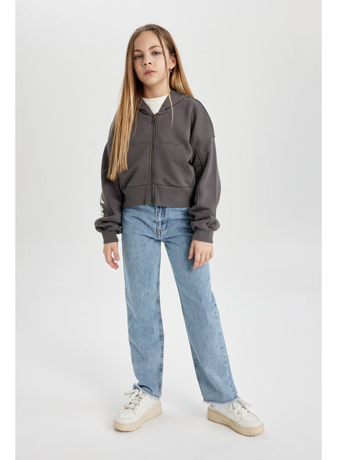 DeFacto Girl Oversize Fit Hooded Long Sleeve Knitted Cardigan / Bolero  - Image 3