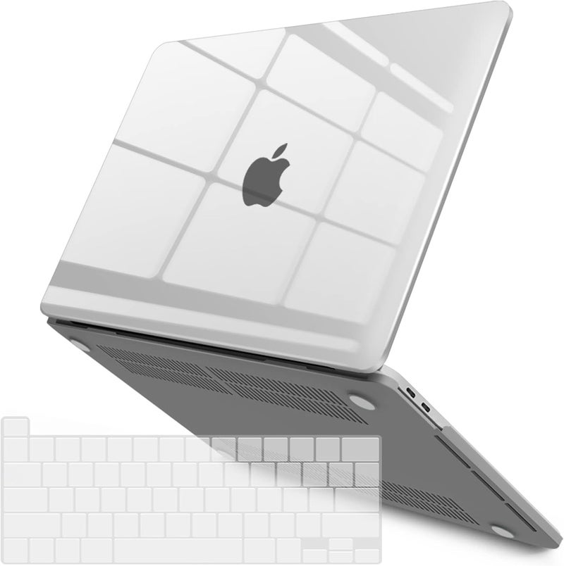 I Benzer Compatible with 2025 2024 M2 MacBook Pro 13 Inch Case 2025-2016 M1 A2338 A2289 A2251 A2159 A1989 A1706 A1708, Hard Shell Case & Keyboard Cover for Mac Pro 13, Crystal Clear, T13CYCL+1A - Image 1