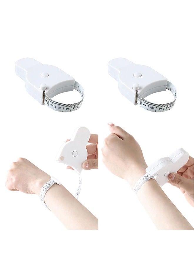JCB CHIC 2 Pieces Body Tapes, Dual Sided Measuring Ruler, 150CM / 60IN Retractable Measure Tape for Body Fabric Sewing Tailor Cloth Knitting Craft Measurement, Flexible Ruler for Waist Hip Bust Arms (White)  - Image 1
