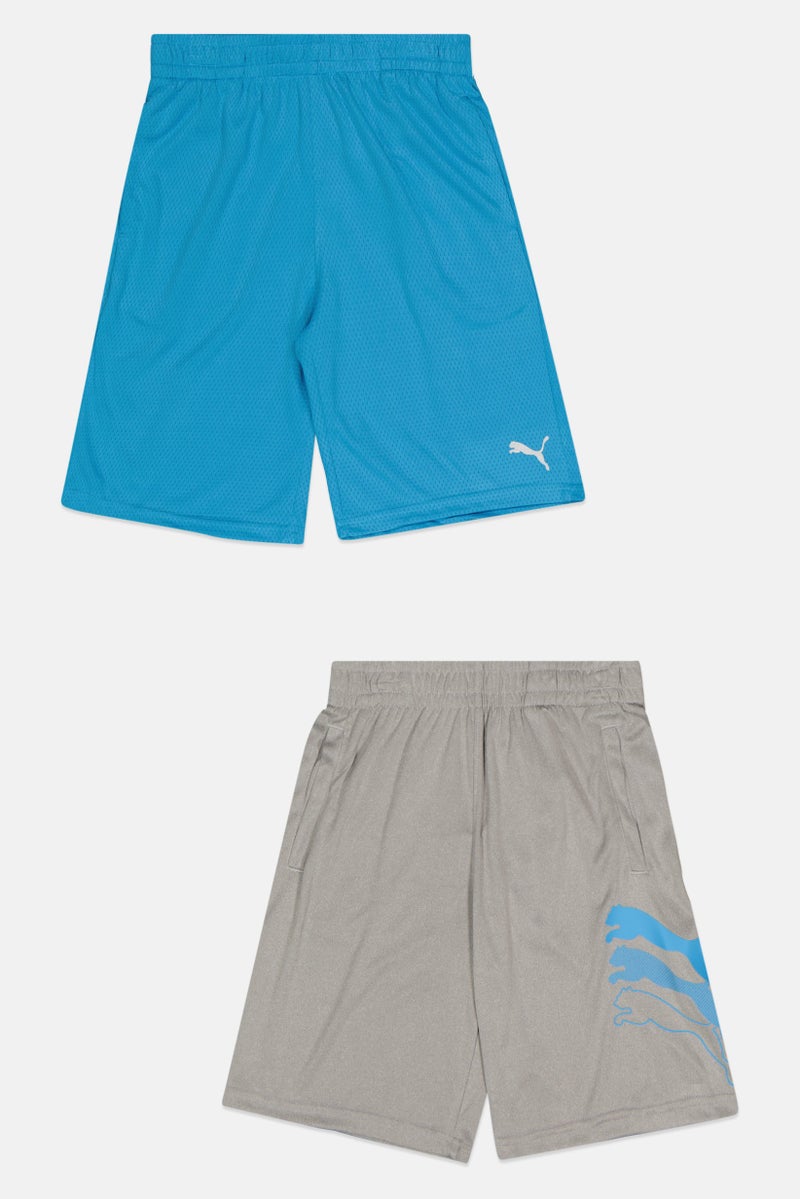 PUMA Kids Boy 2 Pieces Brand Logo Training Shorts, Multicolor - Image 1