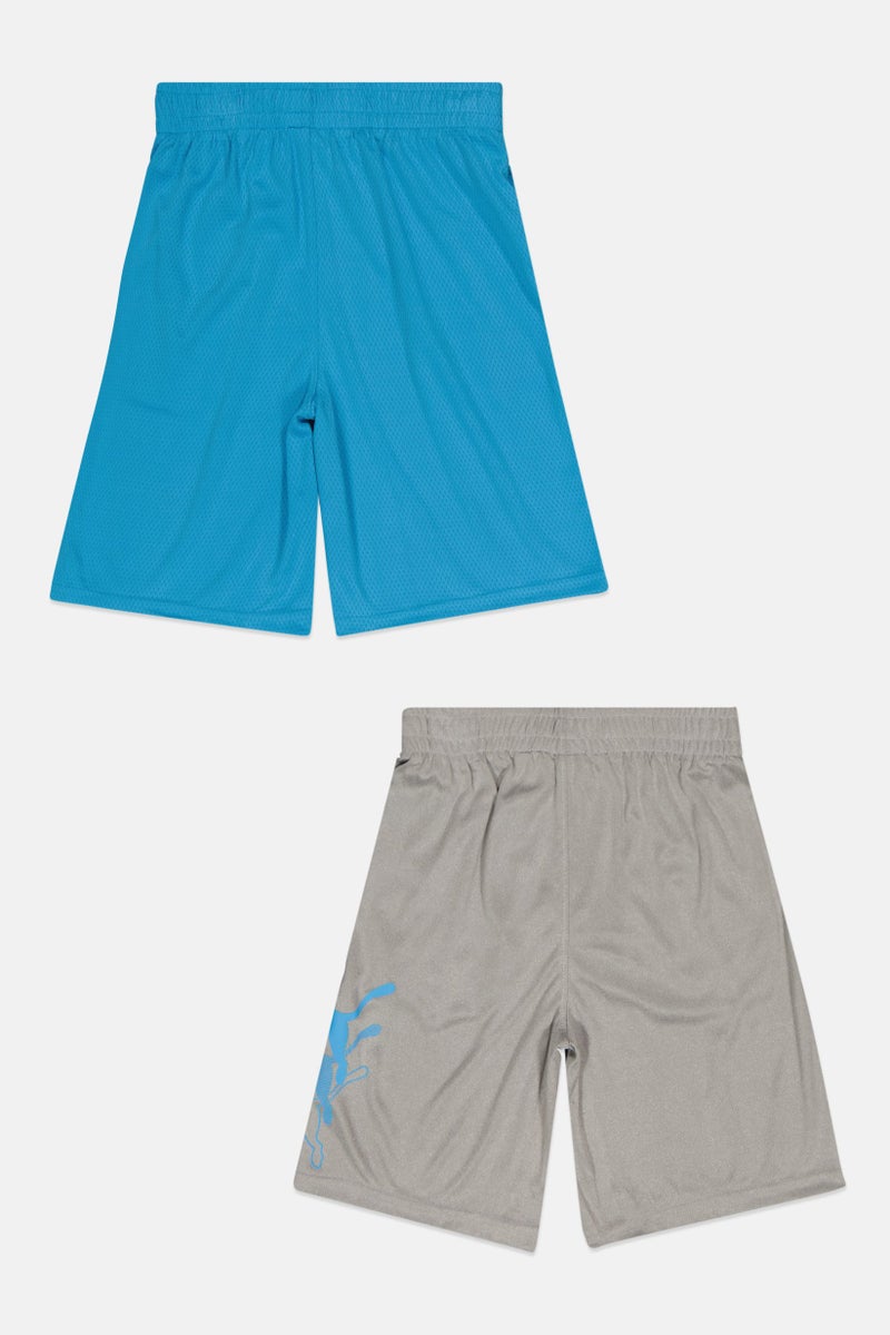 PUMA Kids Boy 2 Pieces Brand Logo Training Shorts, Multicolor - Image 2