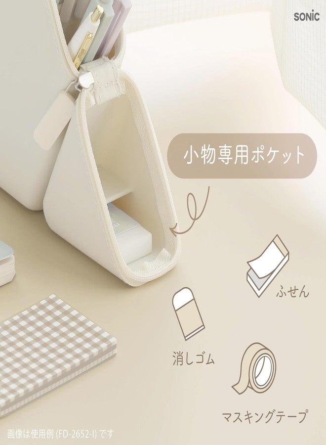 Sonic FD-2652-I Costa Slim Portable Pencil Holder, Ivory - Image 5