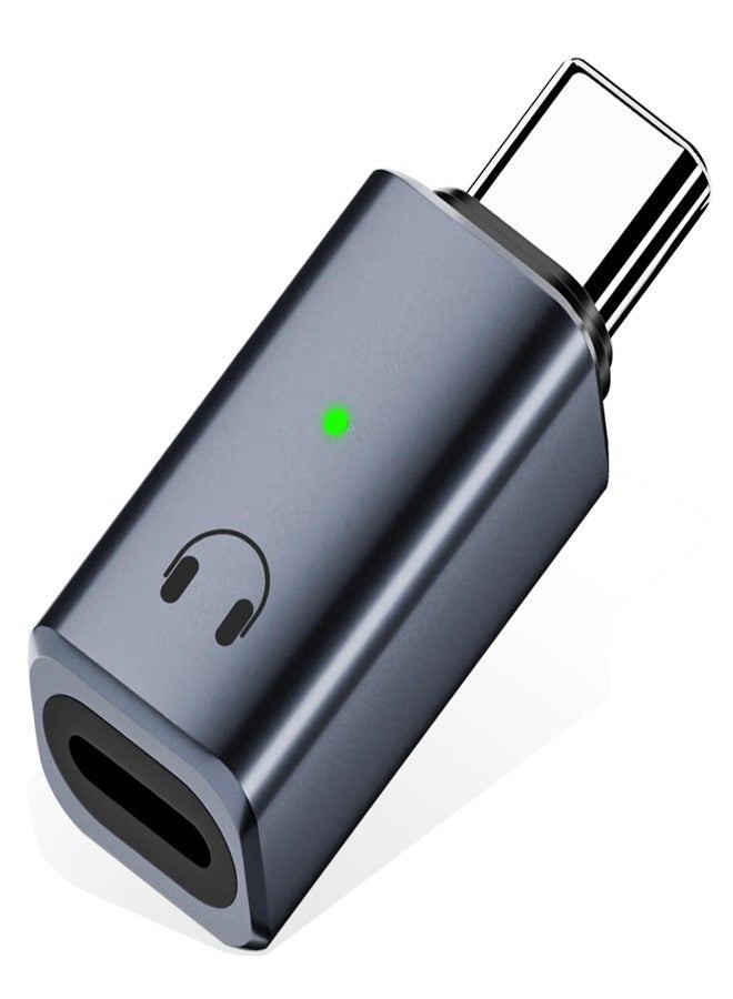 Jadebones USB-C to Lightning Audio Adapter, Type C Male to Lightning Female Headphone Converter for iPhone 15/Plus/Pro/Pro Max, iPad Pro/Air, Not for Lavalier Microphones&Charging&Data (Grey) - Image 1