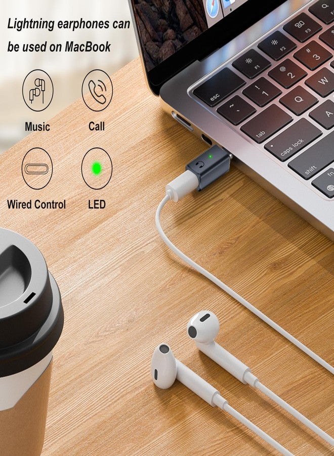 Jadebones USB-C to Lightning Audio Adapter, Type C Male to Lightning Female Headphone Converter for iPhone 15/Plus/Pro/Pro Max, iPad Pro/Air, Not for Lavalier Microphones&Charging&Data (Grey) - Image 3