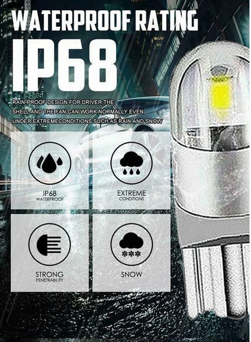 SOLARAE 194 لمبات LED 6000K بيضاء، 6000K 68 2825 W5W T10 ويدج COB لمبات استبدال، سطوع فائق، لأضواء لوحة الترخيص - Image 4