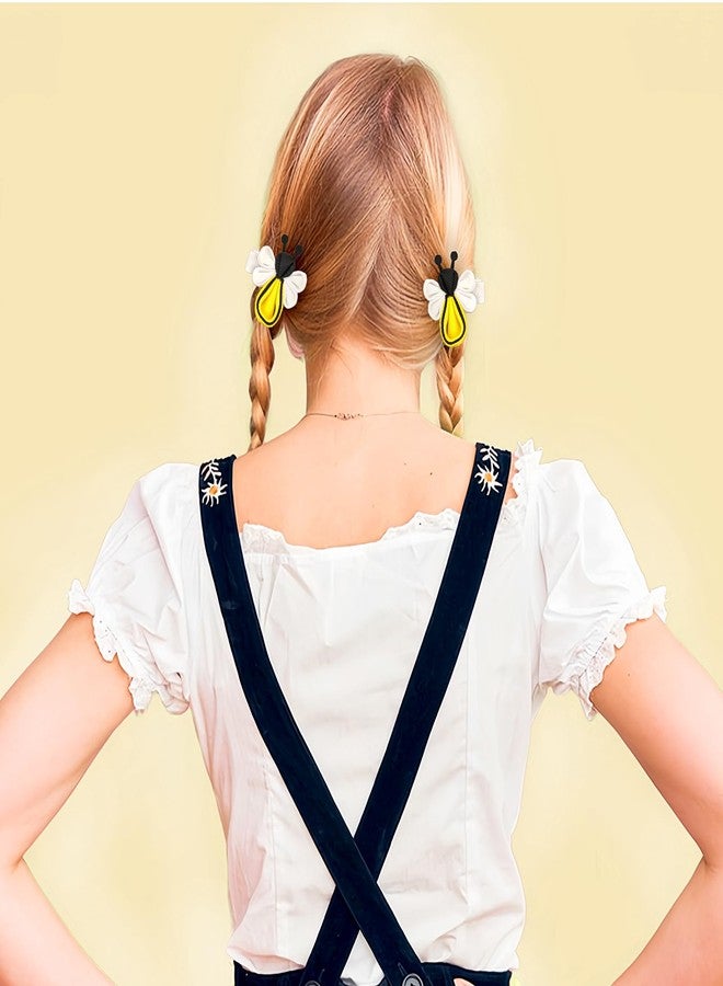 Doneace Bee Hair Clips Yellow Hair Clip for Girls Cute Bee Hair Accessories Handmade Honeybee Alligator Hairpins Animal Headdress Spring Hair Barrettes for Hair Styling Baby Kids Toddlers Teens 2Pcs - Image 5