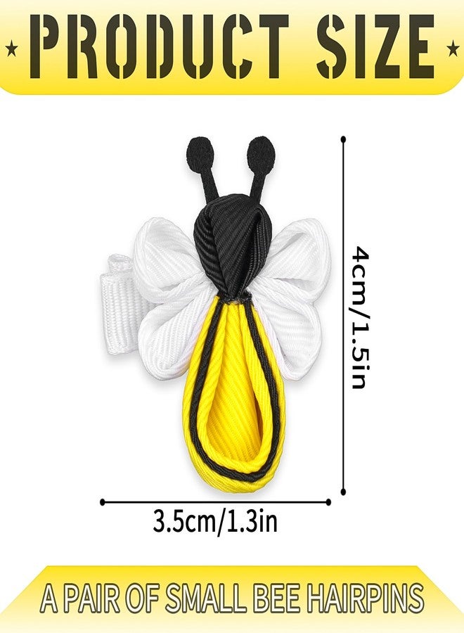 Doneace Bee Hair Clips Yellow Hair Clip for Girls Cute Bee Hair Accessories Handmade Honeybee Alligator Hairpins Animal Headdress Spring Hair Barrettes for Hair Styling Baby Kids Toddlers Teens 2Pcs - Image 2