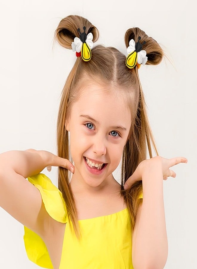 Doneace Bee Hair Clips Yellow Hair Clip for Girls Cute Bee Hair Accessories Handmade Honeybee Alligator Hairpins Animal Headdress Spring Hair Barrettes for Hair Styling Baby Kids Toddlers Teens 2Pcs - Image 4