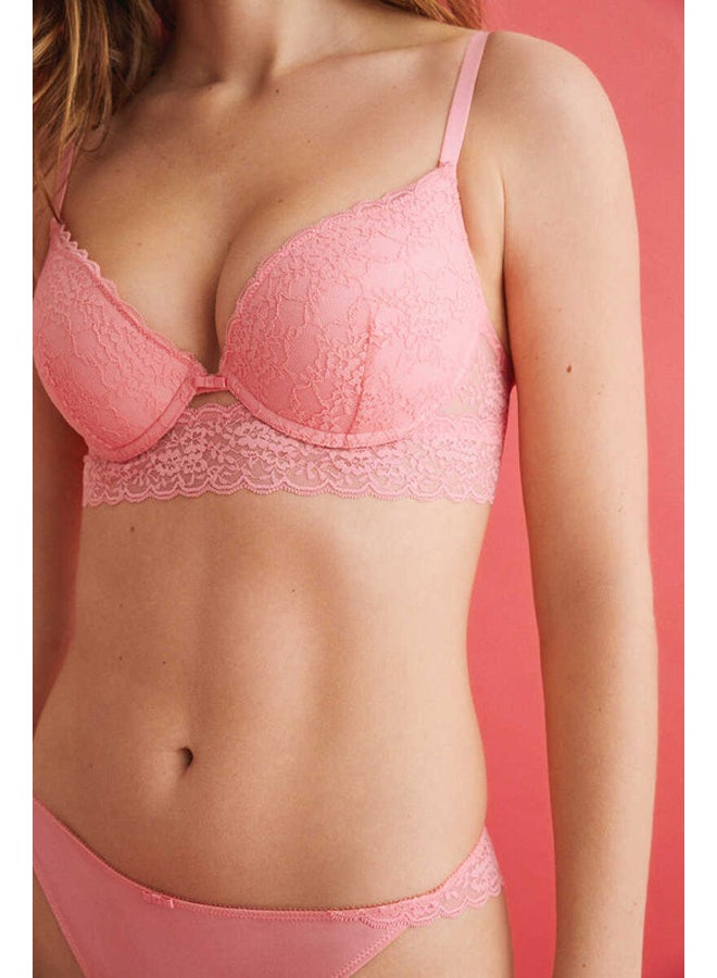 women'secret Sujetador push up encaje blanco - Image 2