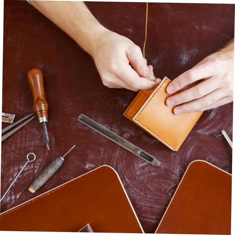 TEHAUX 3pcs Leather Craft Punching Tool Sturdy Oval Handheld Puncher for Projects for Leather and Crafting Precision Multi-use Punching Tool - Image 5