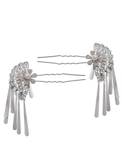 MIAO WU Japanese Fan Tassels Kimono Mini Hairpin Cosplay Kanzashi Flower Hanfu Hair Stick Christmas Hair Accessories Gift 1Pair  - Image 2