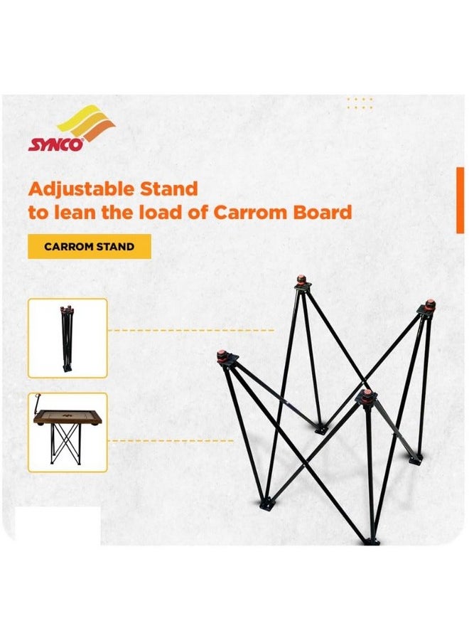synco - Synco Easy Fold Carrom Board Stand Professional Height Adjustable for All Carrom - Image 1