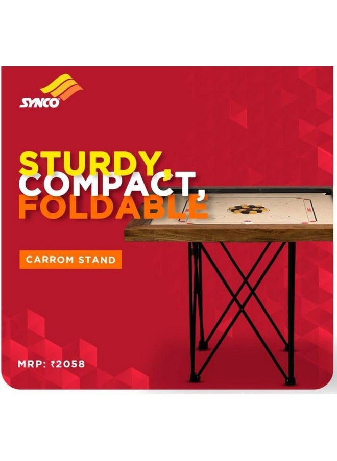 synco - Synco Easy Fold Carrom Board Stand Professional Height Adjustable for All Carrom - Image 1