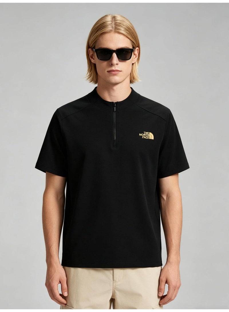 The North Face men and women with the same half zipper quick-drying T-shirt outdoor casual breathable sports short-sleeved shirt - Image 5