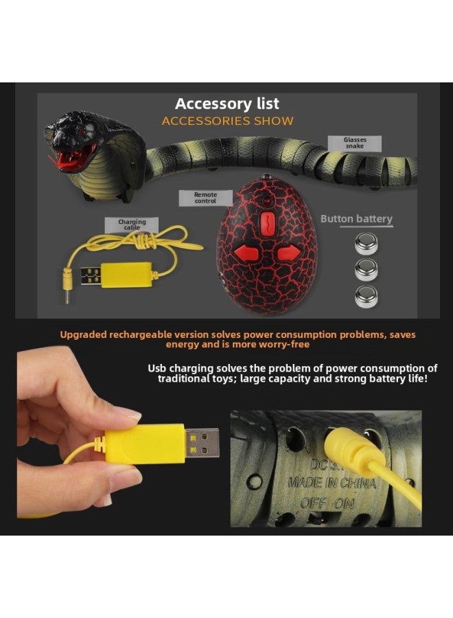 Electric Snake Boy Toy 7-10 Years Old Remote Control Simulation Model Toy For Children's Day Delivery-Color:Remote Control Snake Battery-low Configuration 【6 Batteries】】 - Image 3