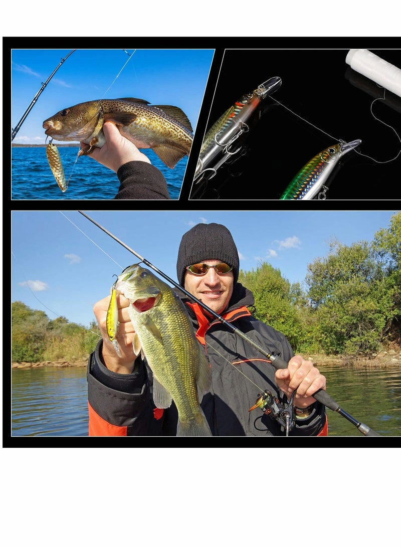 SOLARAE Clear Fishing Line, Fishing Thread Nylon Elastic Invisible Magic Fishing Line, Fishing Bait Thread 0.2 mm Length 656 Feet Per Spool Stretchy Fishing Line Clear Fishing String - Image 4