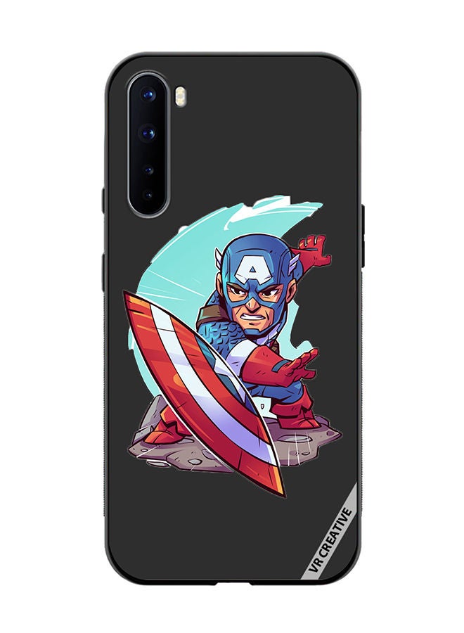VR CREATIVE Protective Case Cover For OnePlus Nord Superhero Captain America Design Multicolour - Image 1