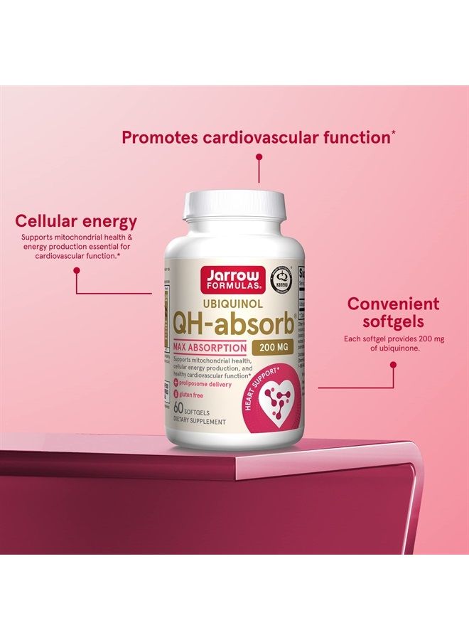jarrow formulas QH-absorb 200 mg - High Absorption Co-Q10 - Active Antioxidant Form of Co-Q10 - Supports Mitochondrial Energy Production &Cardiovascular Health - Up to 60 Servings - Image 5