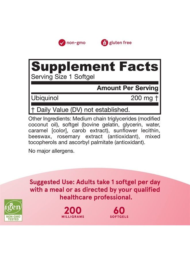 jarrow formulas QH-absorb 200 mg - High Absorption Co-Q10 - Active Antioxidant Form of Co-Q10 - Supports Mitochondrial Energy Production &Cardiovascular Health - Up to 60 Servings - Image 2