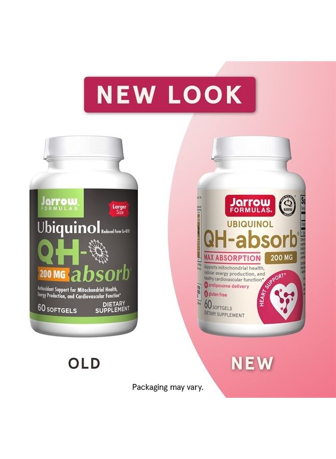 jarrow formulas QH-absorb 200 mg - High Absorption Co-Q10 - Active Antioxidant Form of Co-Q10 - Supports Mitochondrial Energy Production &Cardiovascular Health - Up to 60 Servings - Image 3